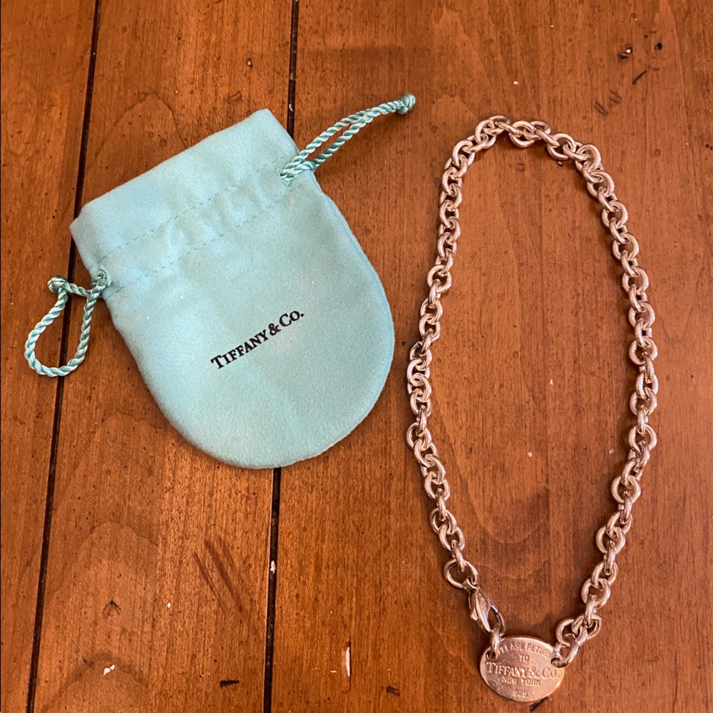 Tiffany & Co. Oval Tag Necklace